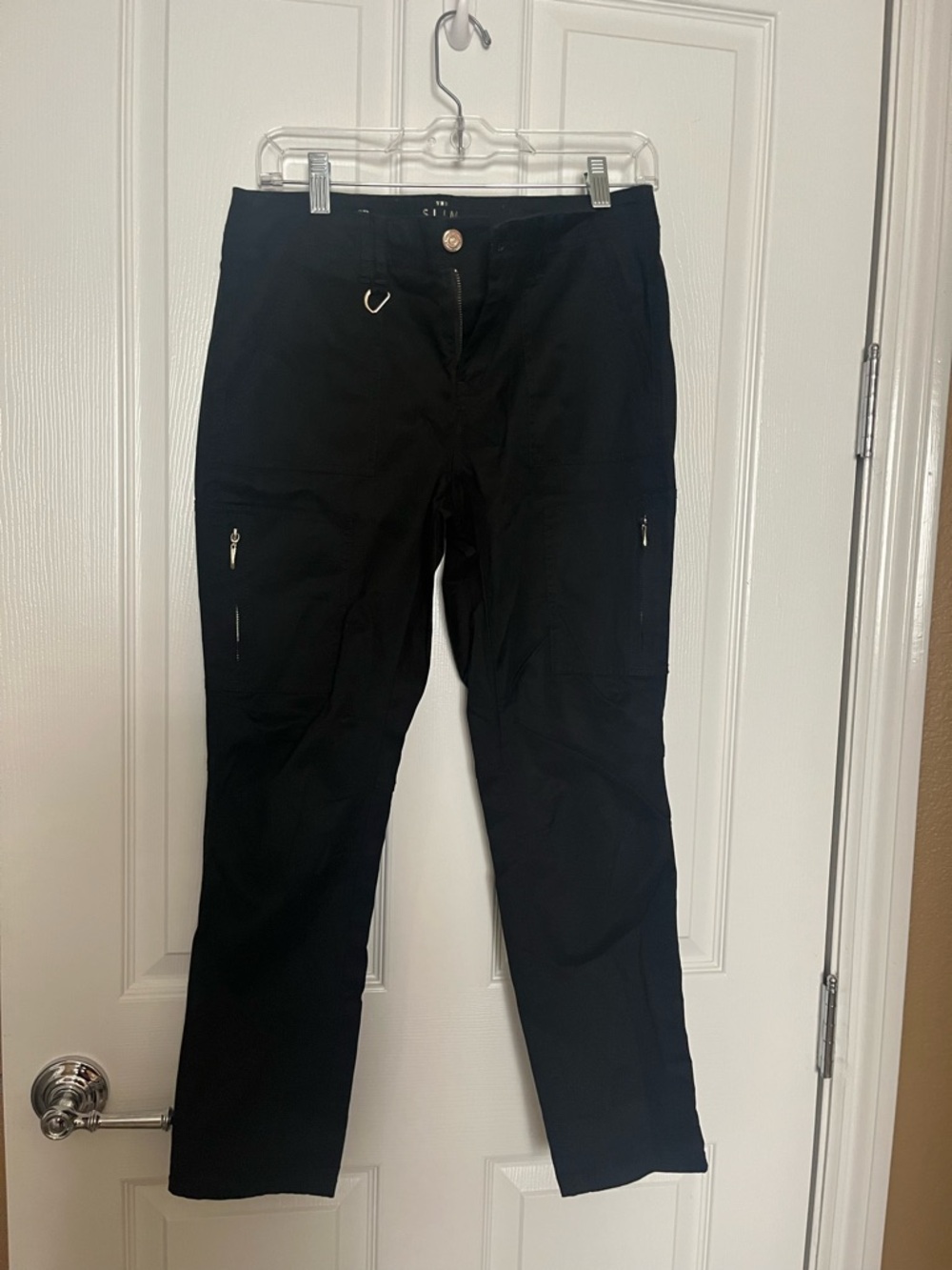 Women’s Black Stretch Cargo-Style Pants